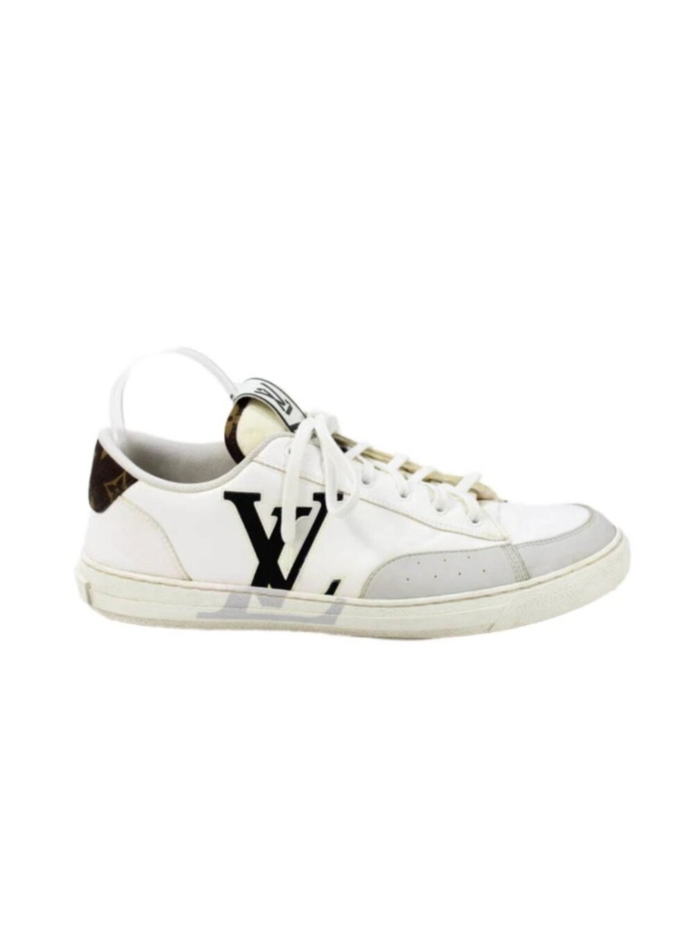$1495 Authentic LOUIS VUITTON Made in ITALY White Leather Sneakers Sz.10 UK